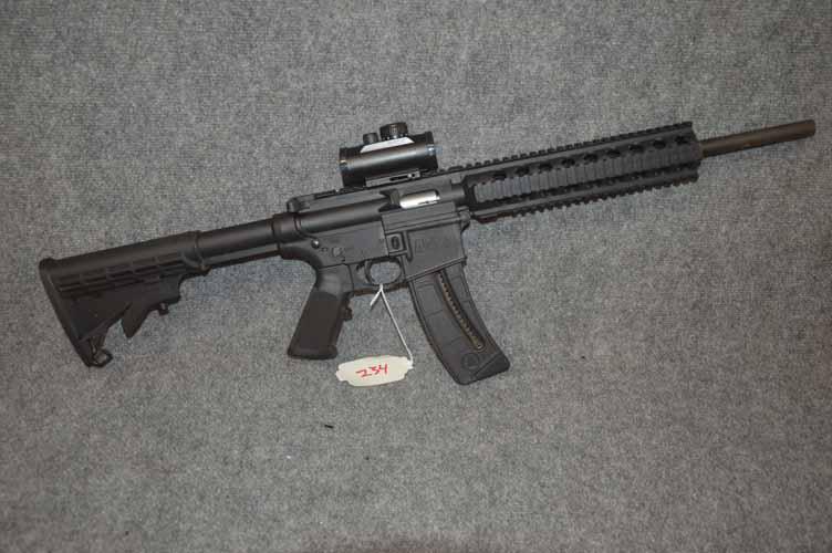 S & W RIFLE: SMITH AND WESSON MODEL M&P15-22 SEMI AUTOMATIC 22LR CALIBER RIFLE SER#HCL2002