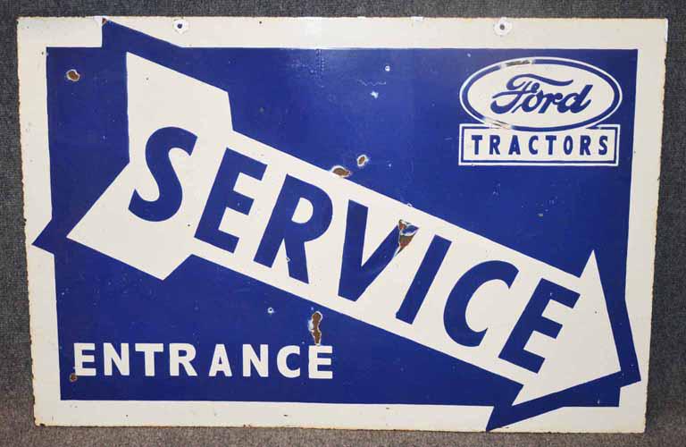 PORCELAIN  FORD TRACTOR SERVICE SIGN (1 of 3)