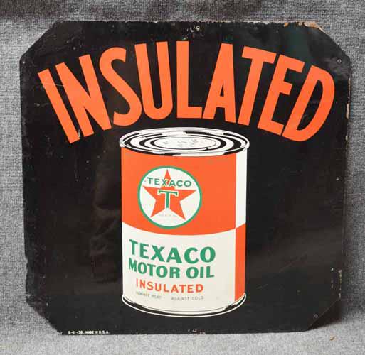TIN DBL SIDED TEXACO CAN SIGN (1 of 7)