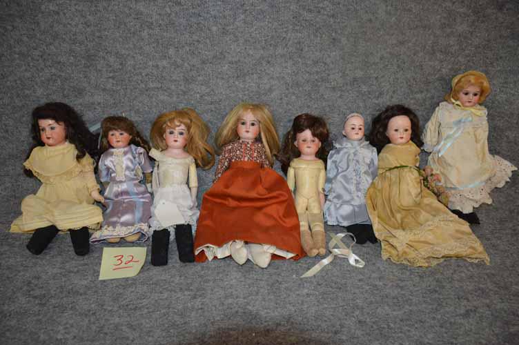 GROUP OF 8 GERMAN BISQUE SHOULDERHEADS (1 of 5)