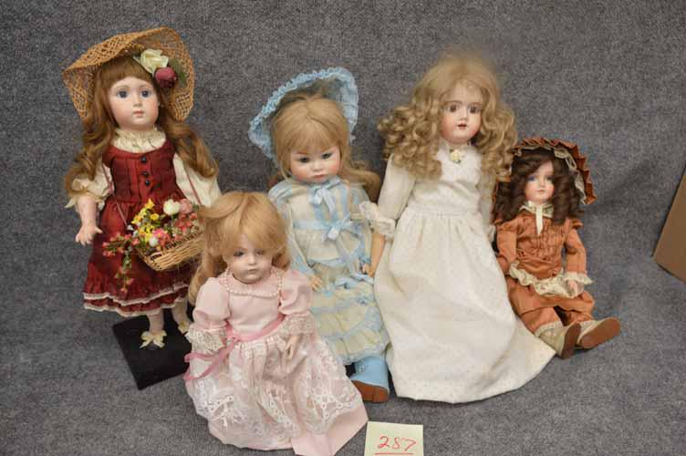 (5) COLLECTIBLE & FRENCH REPRO DOLLS (1 of 3)