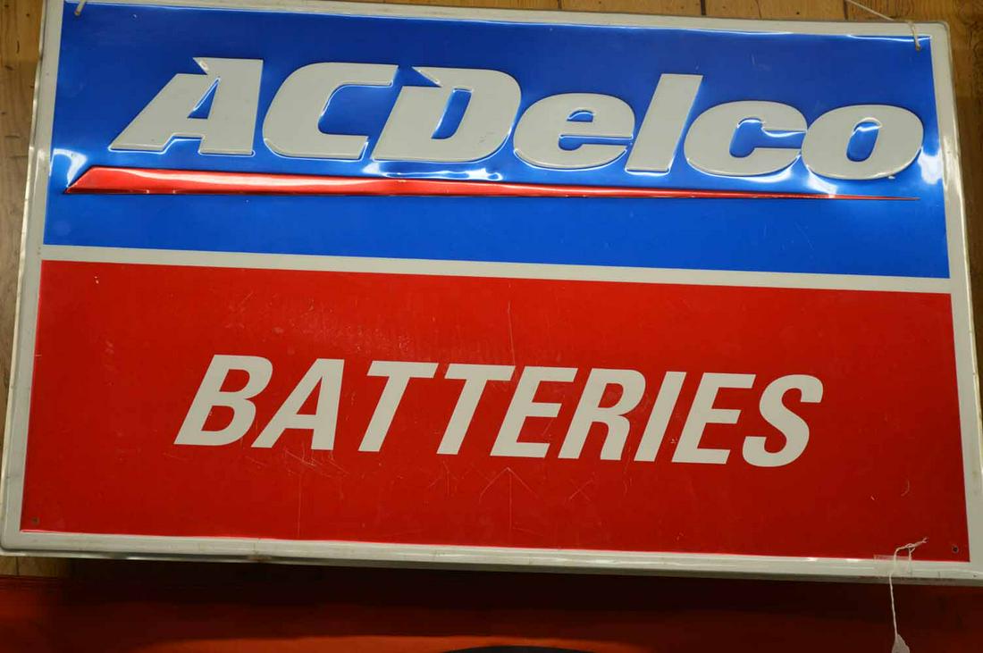 AC Delco BATTERIES ACデルコ標識 看板 ガレージ アメリカン AC Delco BATTERIES ACデルコ標識 看板 ガレージ アメリカン