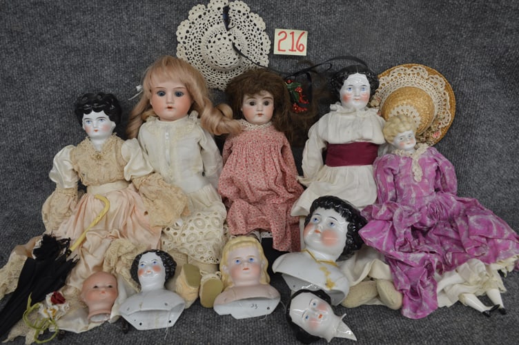 ANTIQUE GERMAN BISQUE & CHINA DOLLS (1 of 2)