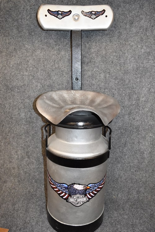 HARLEY CHAIR: HARLEY DAVIDSON MILK CAN CHAIR