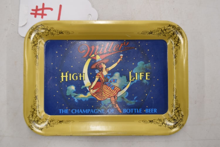 MILLER HIGH LIFE BEER VINTAGE TIP TRAY (1 of 2)