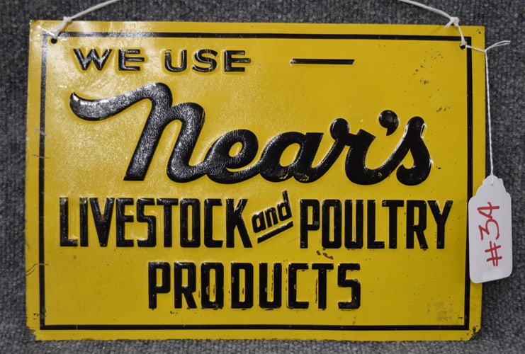 NEAR'S LIVESTOCK & POULTRY PRODUCTS SIGN (1 of 2)