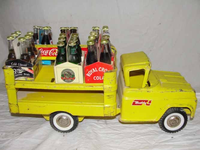 Buddy L Coca Cola Yellow Truck: Buddy L Coca Cola Yellow Truck 14 1/4" W x 8"H x 5" D