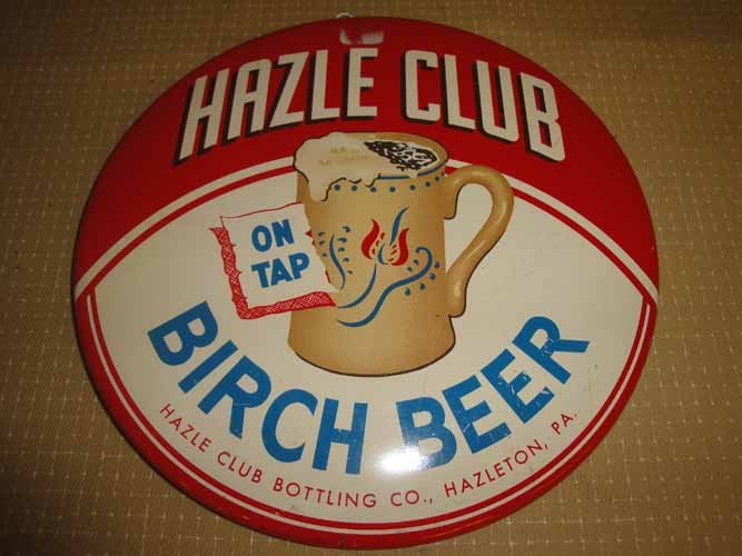 Hazle Club Birch Beer Button: Hazle Cub Birch Beer Button - 8 3/4" Diameter
