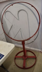STEEL LOLLIPOP SIGN WITH OPEN BASE