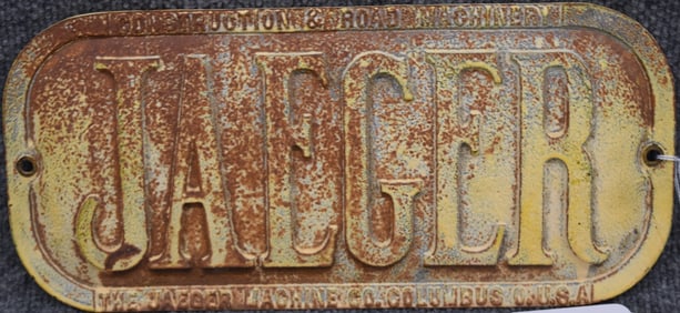 JAEGER CONSTRUCTION & ROAD MACHINERY SIGN