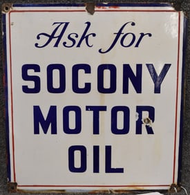 SOCONY MOTOR OIL SIGN