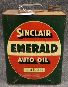 SINCLAIR EMERALD AUTO OIL 2 GAL CAN