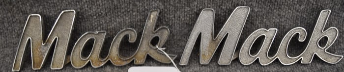 PR OF 1960-80'S "MACK" METAL EMBLEMS