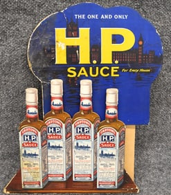 GARTON'S H.P. SAUCE CARDSTOCK STAND UP STORE DISPLAY