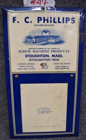 F.C. PHILLIPS METAL CALENDAR HOLDER