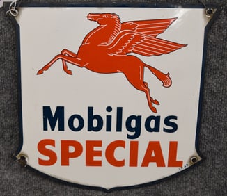 MOBILGAS SPECIAL PORCELAIN PUMP PLATE