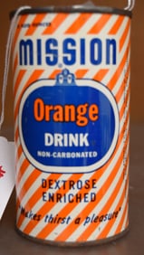 MISSION ORANGE DRINK TIN BANK