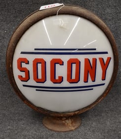 SOCONY METAL BODIED GAS GLOBE W/TWO LENSES