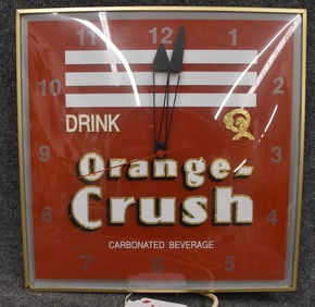 RESTORED DRINK ORANGE CRUSH  CLOCK