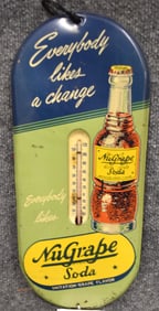 NUGRAPE SODA BOTTLE THERMOMETER