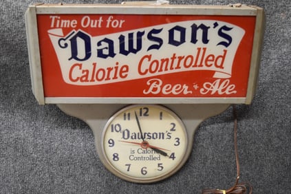 DAWSON'S ALE BEER LIGHT UP CLOCK