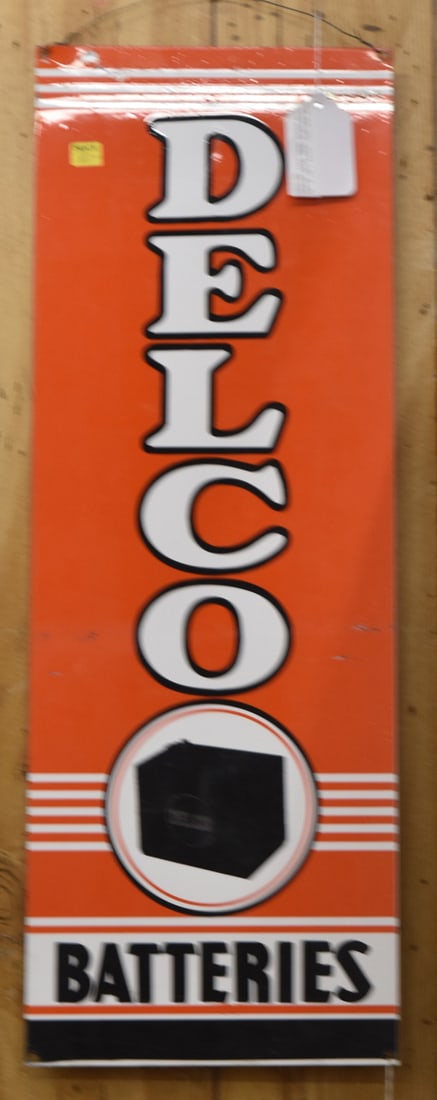 METAL DELCO BATTERIES SIGN (1 of 1)