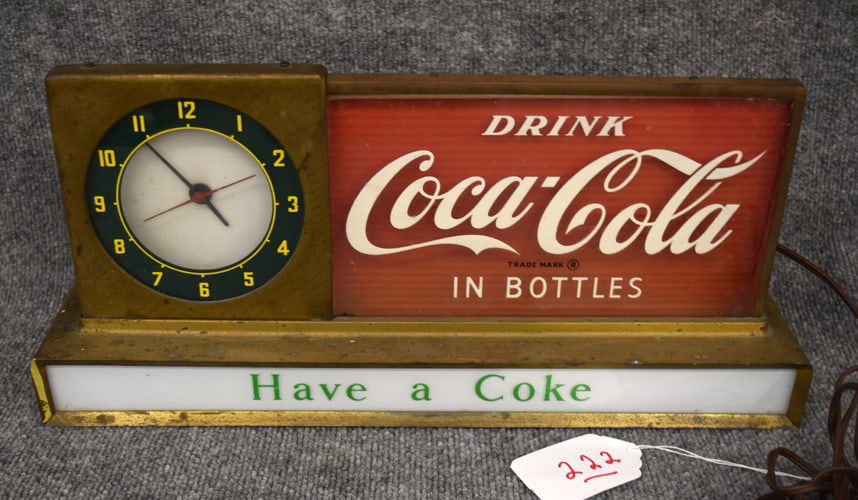 COCA-COLA  COUNTER CLOCK SIGN (1 of 3)