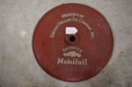 MOBILOIL GARGOYLE LOLLIPOP SIGN BASE