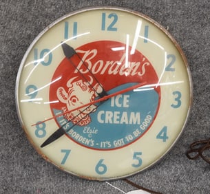 BORDENS ICE CREAM CLOCK