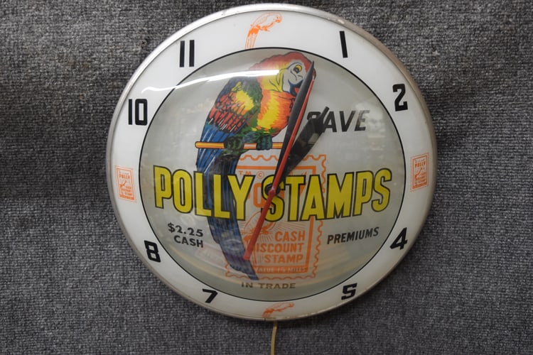 POLLY CASH DISCOUNT STAMP DOUBLE BUBBLE CLOCK (1 of 3)