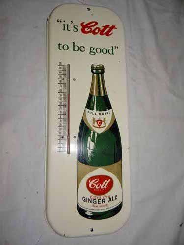 Cott's to be Good Thermometer: Cott's to be Good Ginger Ale Thermometer - 16"W x 16"H
