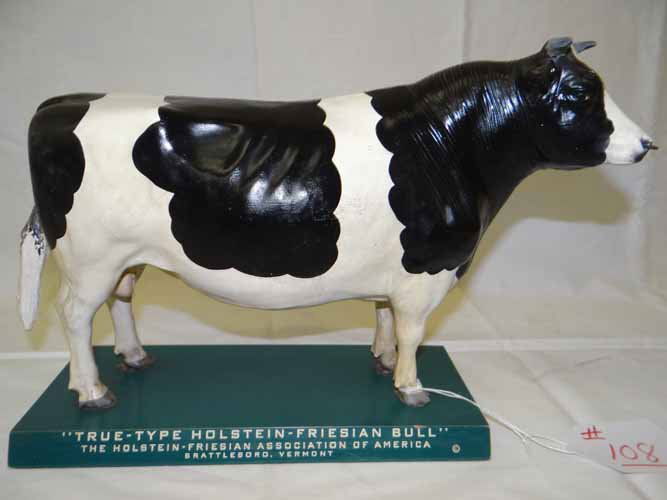 True-Type Holstein-Friesian Bull: True-Type Holstein-Friesian Bull by the Holstein-Friesian Association of America, Brattleboro, VT 16"L x 11"H x 5"W