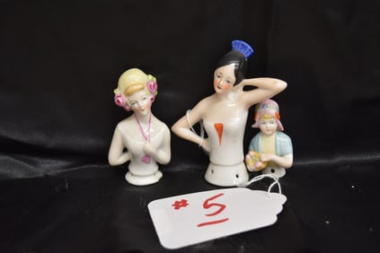 (3) HALF DOLLS
