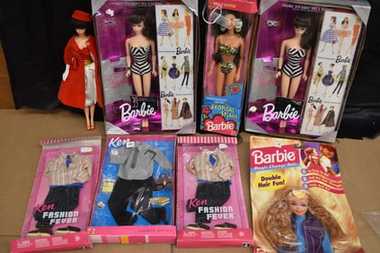 BARBIE & KEN DOLLS & SOME CLOTHES