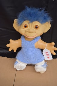 14" BLUE HAIRED TROLL