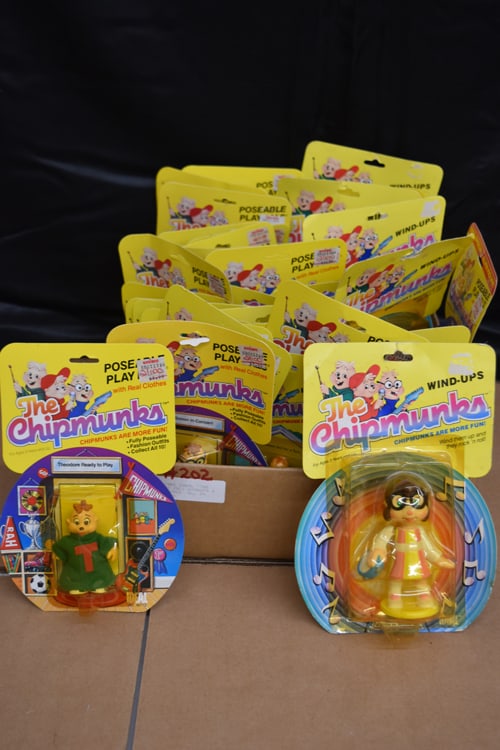 1984 IDEAL "THE CHIPMUNKS": 1984 IDEAL "THE CHIPMUNKS TO INC: WINDUPS & POSEABLE FIGURES ALL IN ORIG PACKAGING