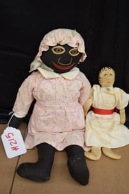 TWO GOLLIWOG CLOTH DOLLS