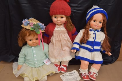 (3) IDEAL CHRISSY GROW HAIR BABIES