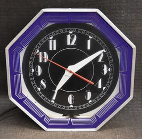 ART DECO NEON CLOCK