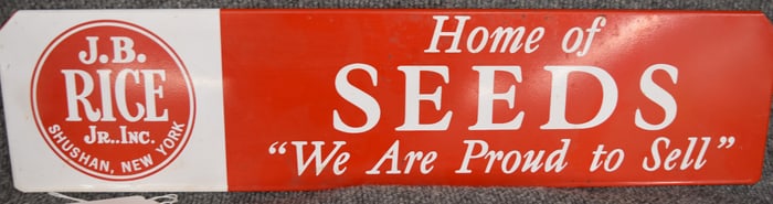 J.B. RICE SEED SIGN
