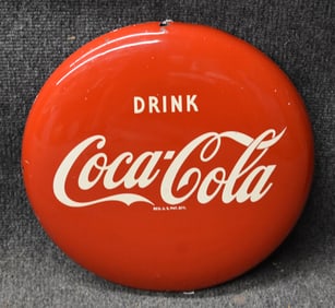 COCA-COLA BUTTON SIGN