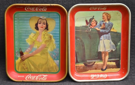 (2) COCA-COLA TRAYS