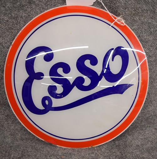 ESSO GLOBE LENS: SINGLE ESSO GLOBE LENS - MEASURES APPROX 15" DIAMETER