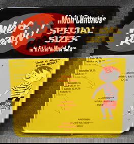 1950 MOBIL BATTERIES SIGN