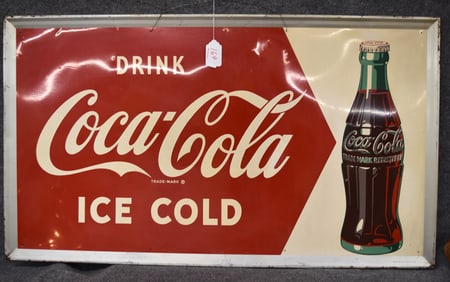 COCA COLA 1951 TIN RECTANGLE SIGN
