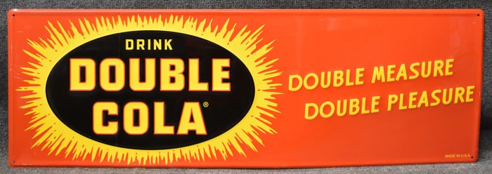 DRINK DOUBLE COLA SIGN