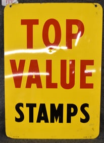 "TOP VALUE STAMPS" SIGN