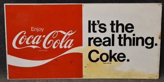 COCA COLA ITS THE REAL THING TIN