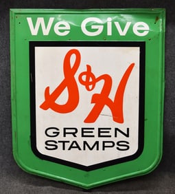 S & H GREEN STAMPS METAL SIGN