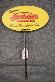SUNBEAM MIXMASTER MASONITE OVAL DISPLAY
